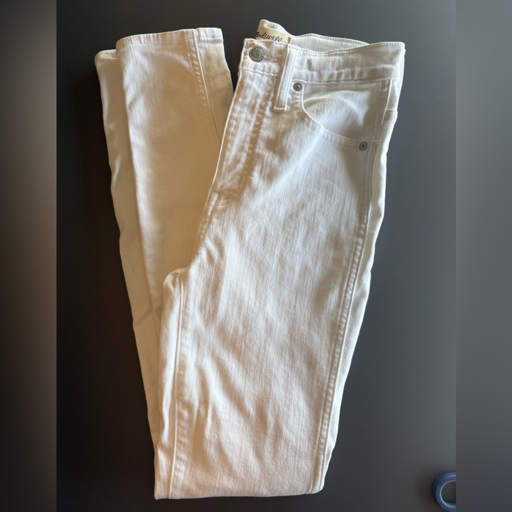 Madewell White Skinny High-Rise Jeans Size 24 10” Rise - Picture 2 of 15